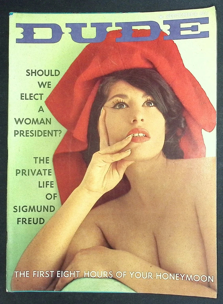 DUDE September 1961 Magazine Woman Red Hood Vintage Men's Lifestyle 081326JTE-19