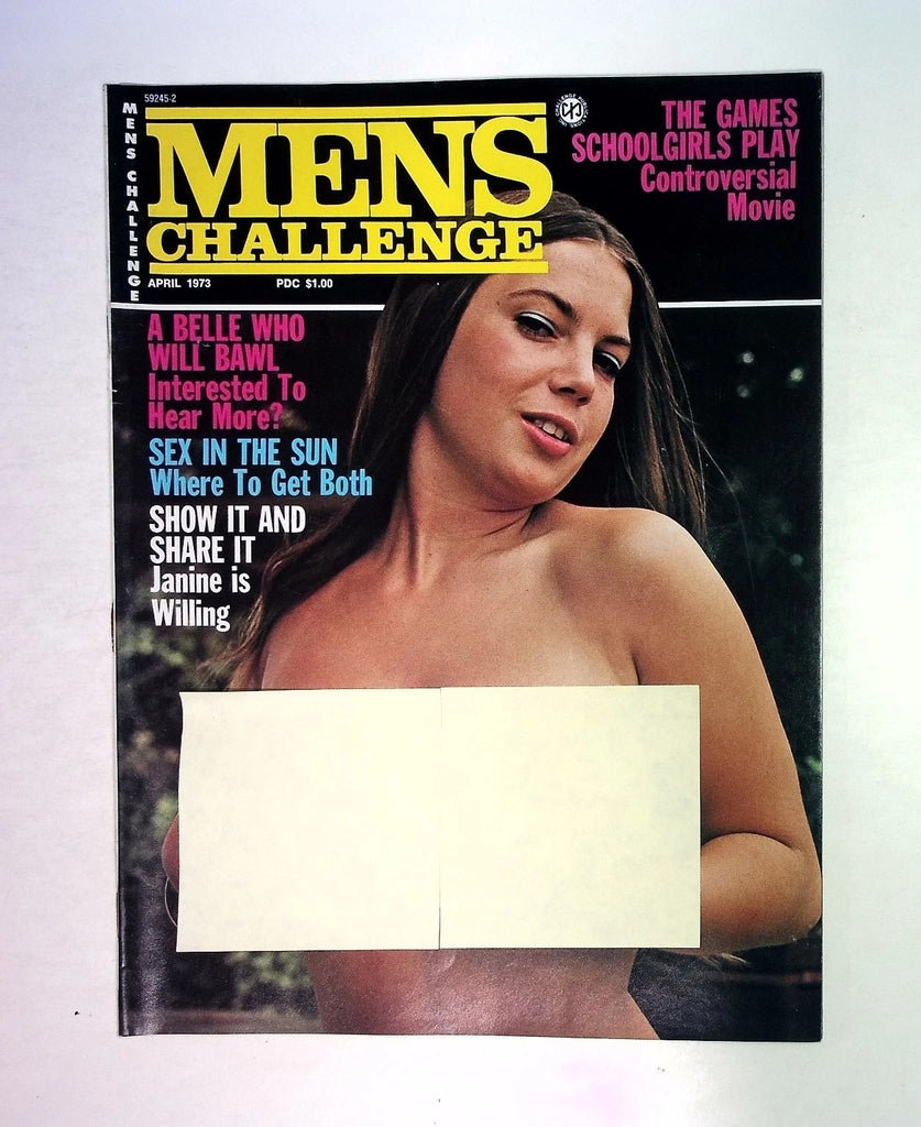 Men's Challenge Magazine April 1973 Vintage Schoolgirls Play 092226CPNON2-36
