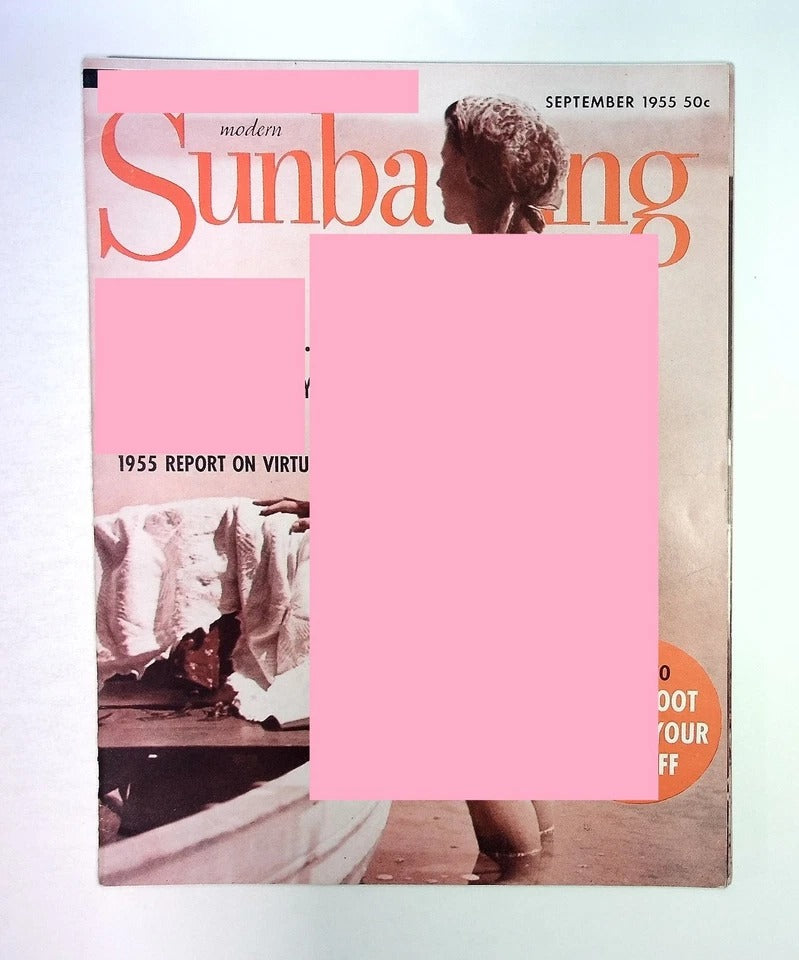 Vintage 1955 Modern Sunbating Magazine September Beach Beauty Pinup 070726CPNON2-53