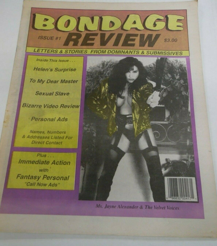 Bondage Review Newspaper Ms. Jayne Alexander #1 1990's 121419lm-ep