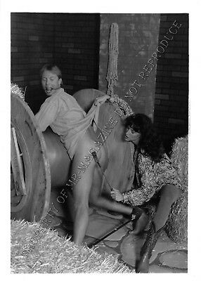 Adult Photo Vintage B&W 5x7 Bondage Sexy Man Dominated by Beautiful Woman 244XA