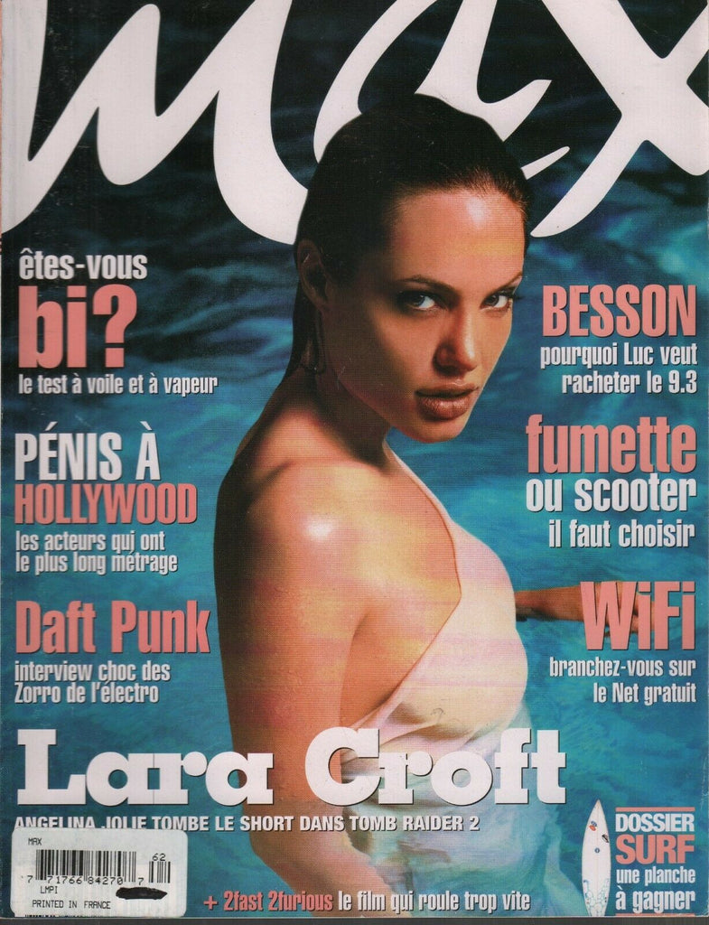 Max French Magazine Juillet 2003 Angelina Jolie Lara Croft 092519AME