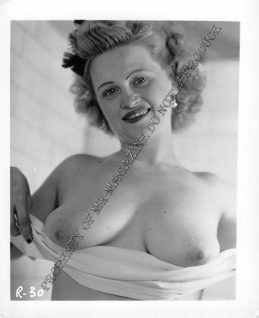 Adult Vintage 1950s B&W Photo 4x5 Beautiful Blonde Nude Sexy Nice Body 252FE