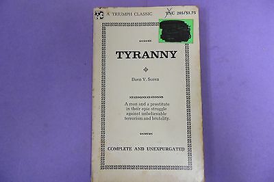 Tyrany Adult Novel by Daen V. Soren 1968 022613lm-epa2