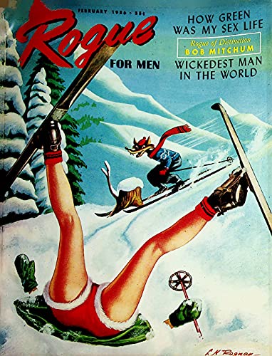 Rogue Men's Magazine Anita Ekberg / Rogue Of Distinction Bob Mitchum February 1956