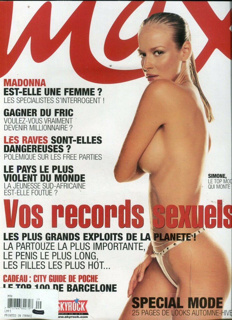 Max Max French International Top Model Simone/ Madonna October 2000 092319lm-ep
