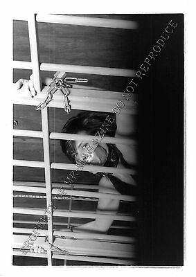 Adult 1990s B&W Photo 5x7 Bondage MILF Ashley Renee Bound in Jail Cell 258NB