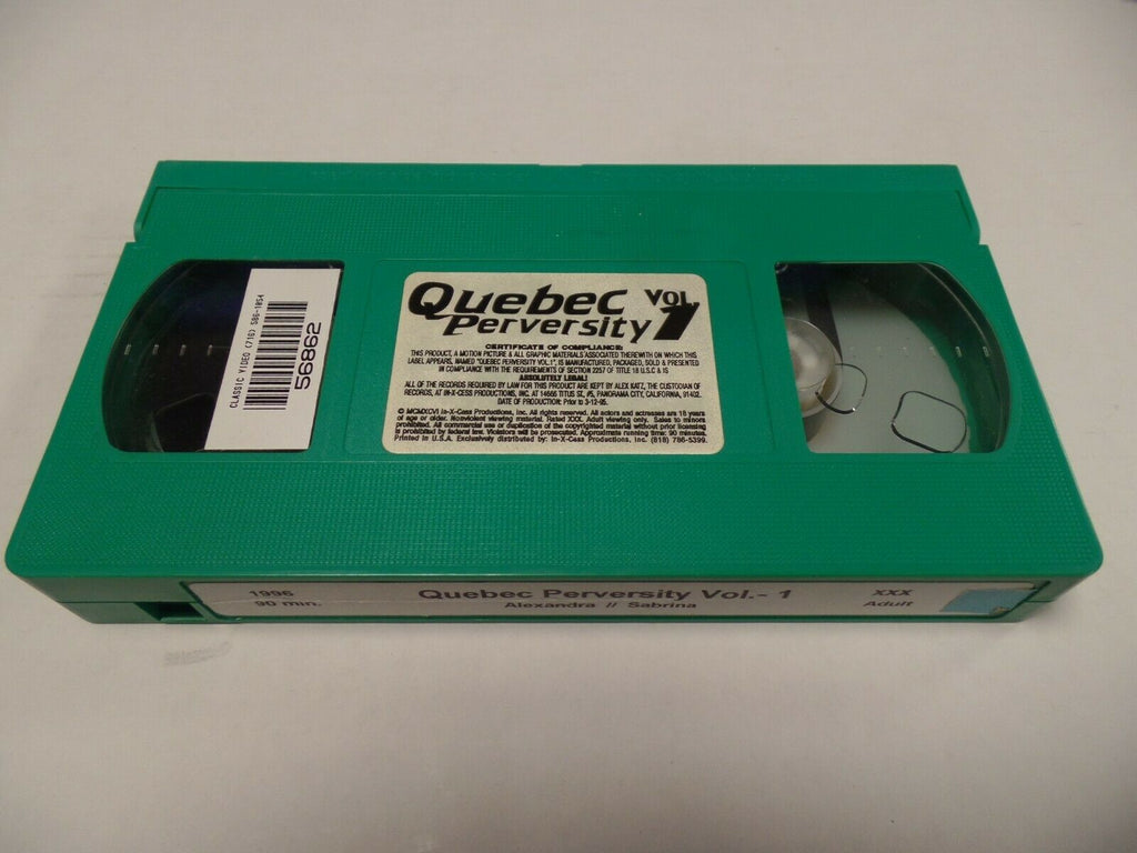 Quebec Perversity Vol 1 Alexandra Sabrina 1996 90mins Adult VHS 030119AMP