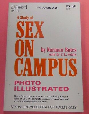 Study Of Sex On Campus Book by Norman Bates vol. XX 1971