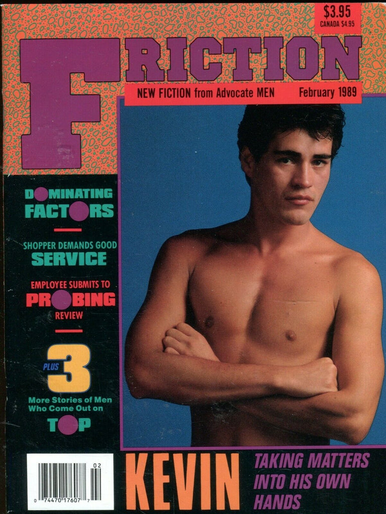 Friction Gay Magazine Cover Hunk Kevin February 1989 090719lm-ep