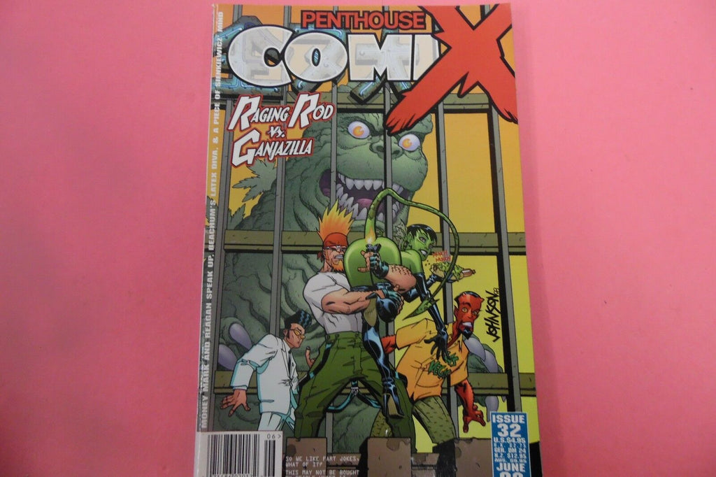 Penhouse Comix Magazine #32 Raging Rod vs. Ganjazilla June 1998 121316lm-ep