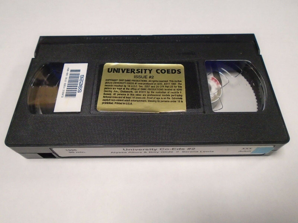 University Coeds Issue #2 Alyss Allure Billy Glide 1998 Adult VHS 030219AMP2