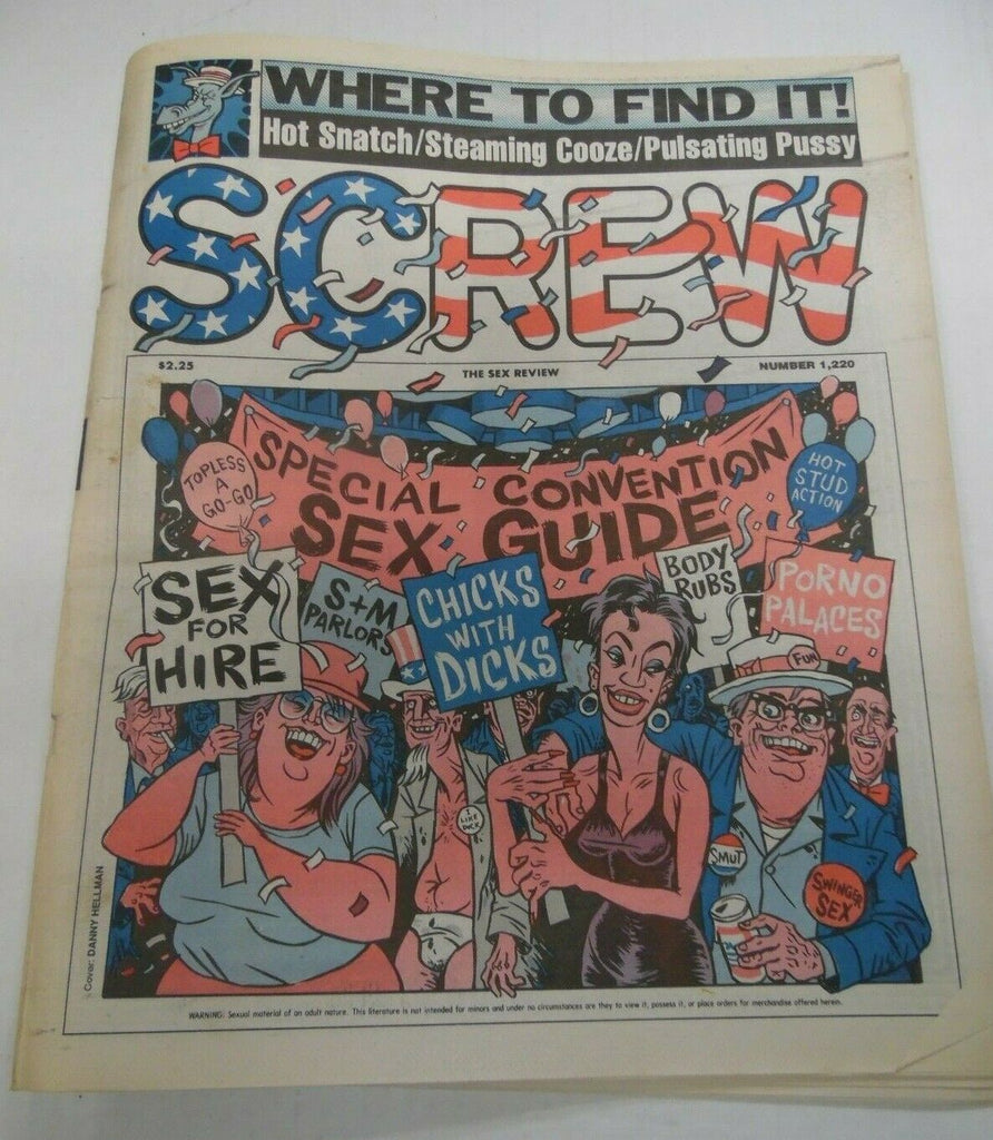 Screw Newspaper Hot Snatch / Steaming Cooze #1220 July 20, 1992 121719lm-ep