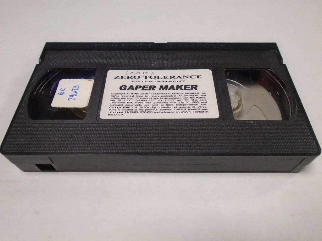 Gaper Maker Zero Tolerance Adult VHS 012419AMP3