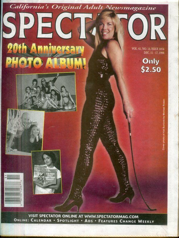 Spectator Newspaper 20th Ann. #1054 1998 Nina Hartley Mailer 042919lm-ep2