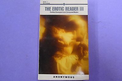 The Erotic Reader III Adult Novel by Anonymous 1988 30213lm-epa