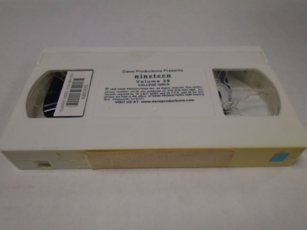Nineteen Vol 26 College Girls Allison Kilgore Naughtia Adult VHS 010819AMP2