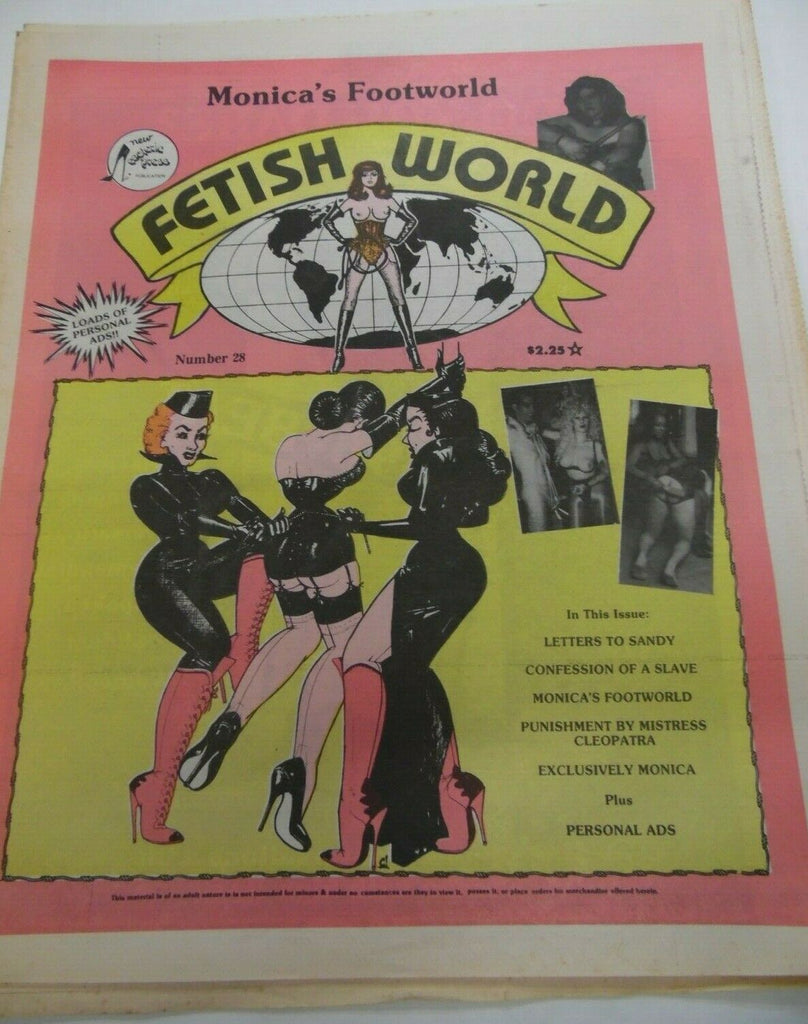 Fetish World Newspaper Monica's Footworld #28 1992 121219lm-ep