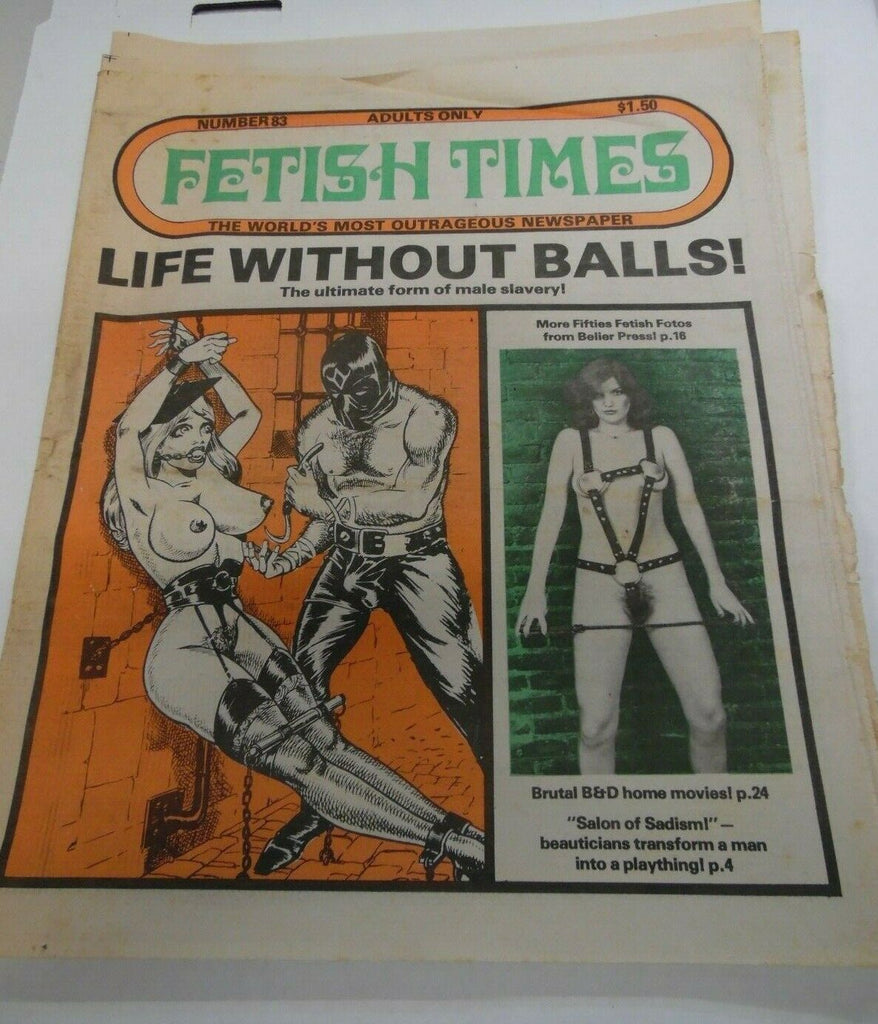 Fetish Times Newspaper Life Without Balls! #83 1980 122119lm-ep