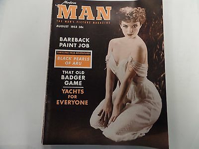 Modern Man Adult Magazine Black Pearls Of Aru August 1953 ex 021316lm-ep