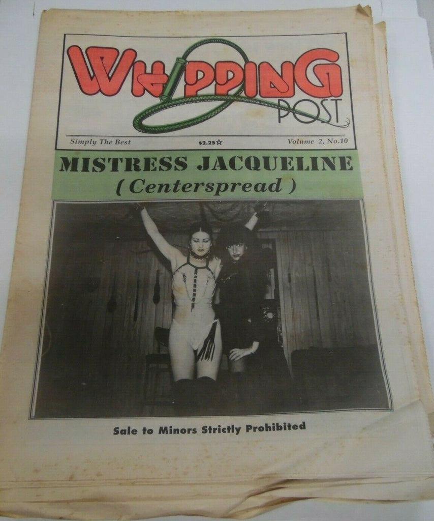Whipping Post Fetish Newspaper Mistress Jacqueline vol.2 #10 1990s 121319lm-ep