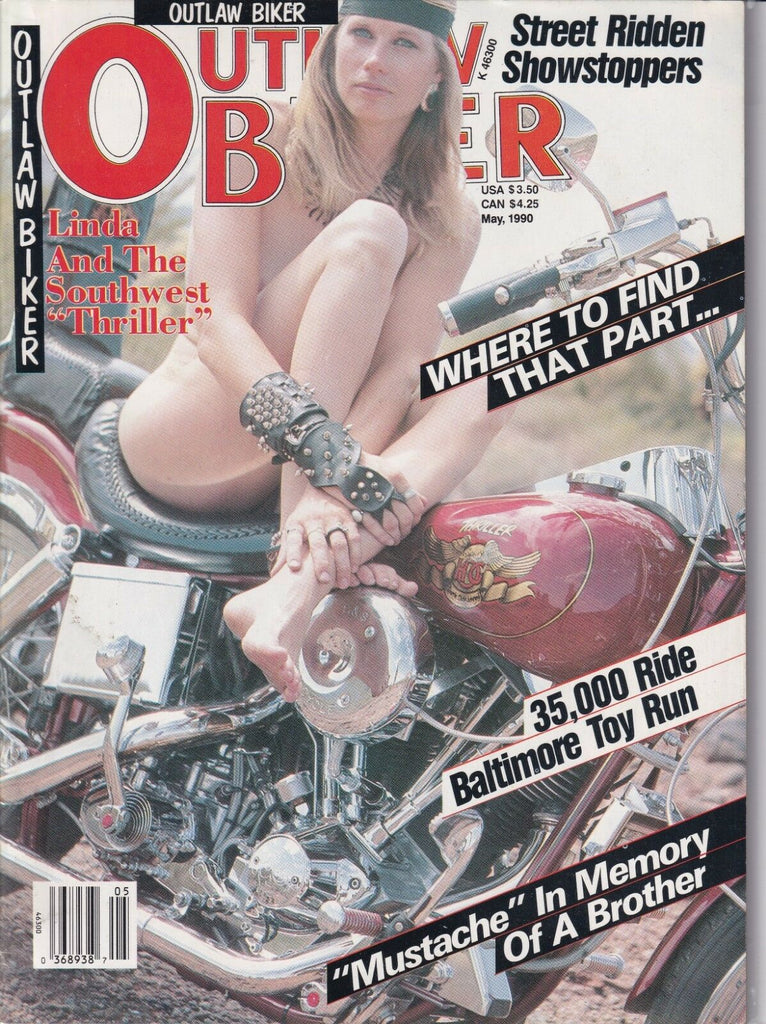 Outlaw Biker Magazine Baltimore Toy Run May 1990 013019REP