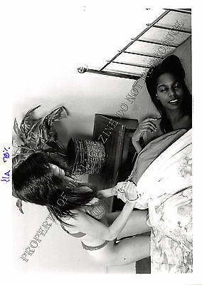 Adult 1990s B&W Photo 5x7 Bondage Lesbian Ashley Renee Tickling Tied Woman 154LR