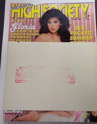 High Society Adult Magazine Gloria August 1982 new 122815lm-ep