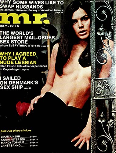 Mr. Men's Magazine Covergirl Bianca Herr July 1971
