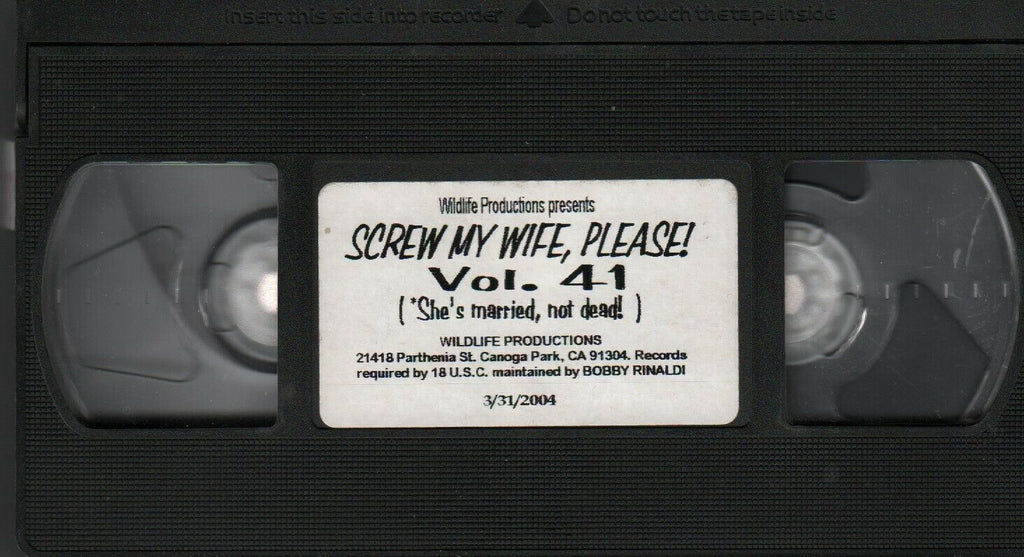 Screw My Wife Please Vol 41 2004 Wildlife Prod Adult VHS 021720AMP