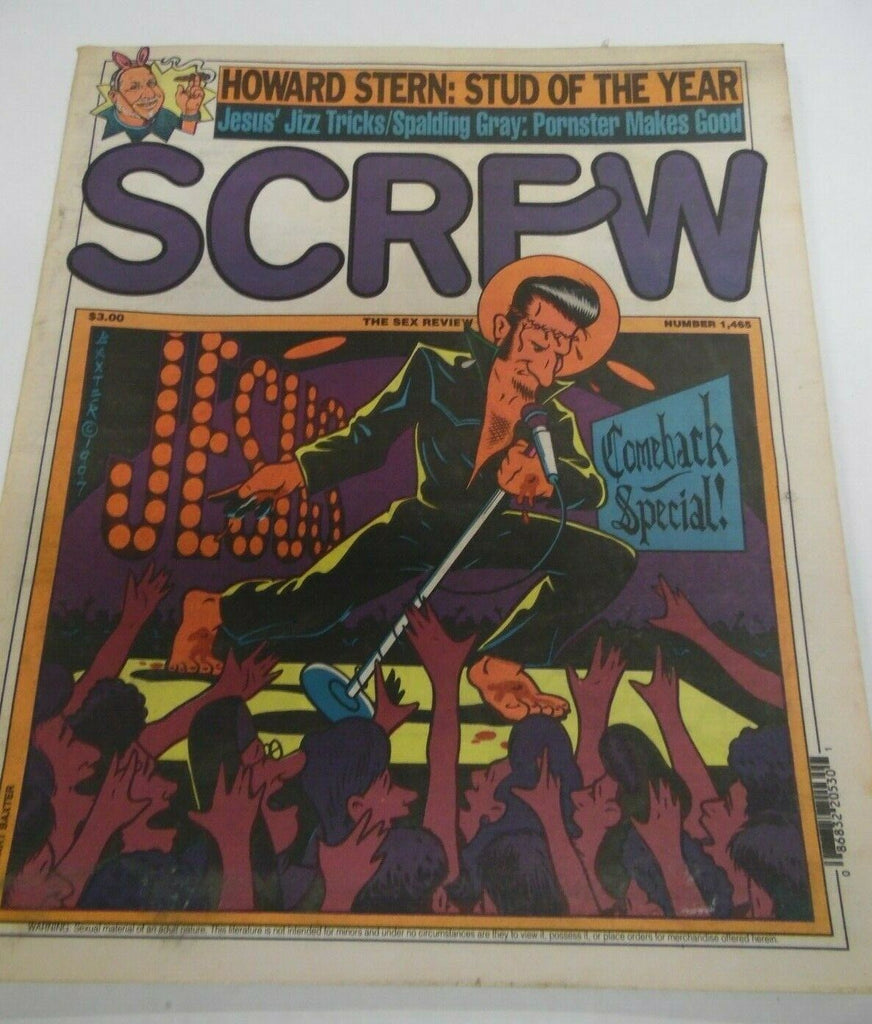 Screw Newspaper Howard Stern Stud Of The Year #1465 March 31,1997 121319lm-ep