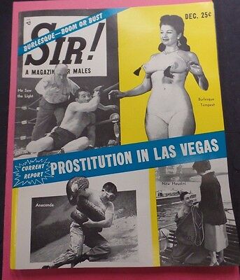 Sir! Adult Magazine Burlesque Tempest December 1955 vg 122215lm-ep
