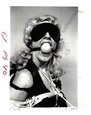 Adult Vintage B&W Print 4.5x6 HOM Bondage Sexy Blonde Bound & Dominated 118WM