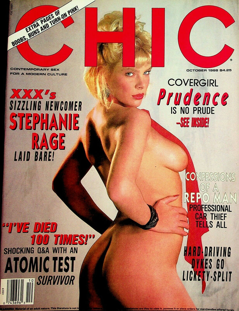 Chic Magazine Cover Girl Prudence / Stephanie Rage October 1988052526AMP-