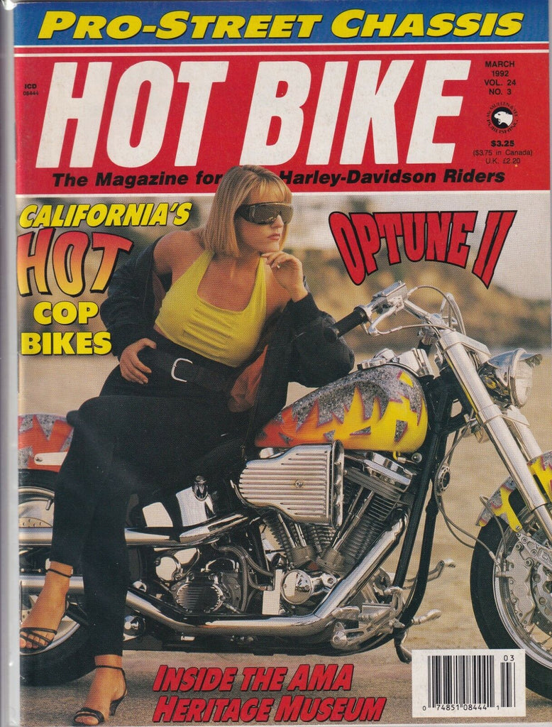 Hot Bike Magazine California's Cop Bikes Optune II March 1992 012919REP
