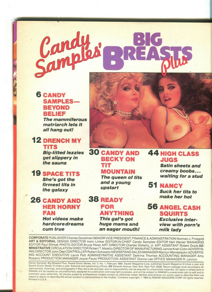 Candy Samples' Big Breasts Plus Magazine February 1984 080719lm-ep2