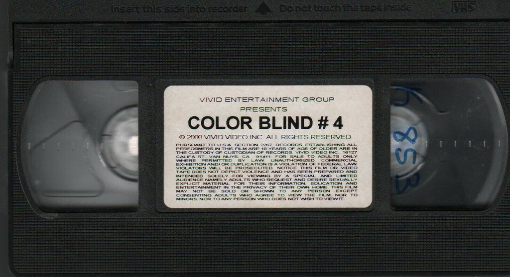 Color Blind #4 2000 Vivid Video Adult VHS 021720AMP