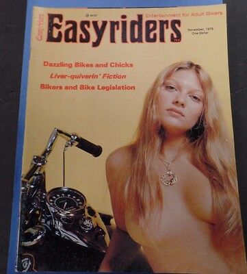 Easyriders Adult Biker Magazine Bikes & Chicks November 1976 vg 123115lm-ep
