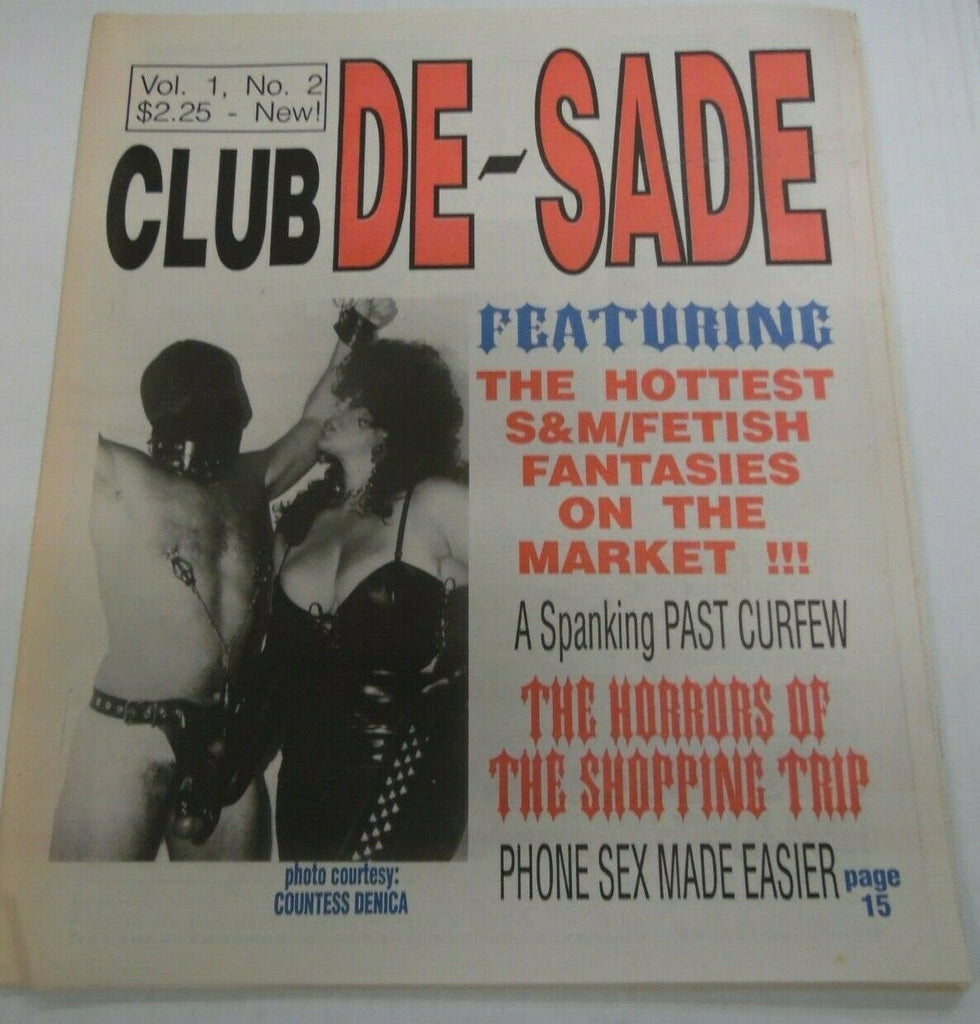 Club De-Sade Fetish Newspaper Countess Denica vol.1 #2 1990's 121719lm-ep