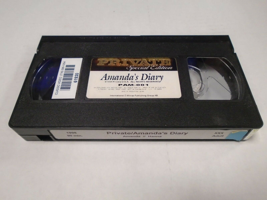 Amanda's Diary 1998 90mins Private Special Edition Adult VHS 031919AMP2