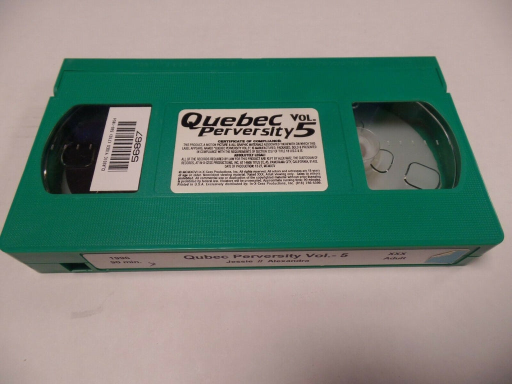 Quebec Perversity Vol 5 Jessie Alexandra 1996 90mins Adult VHS 030119AMP