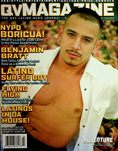 QV Gay Latino Men's Magazine Cover Guy Angel Rebolledo/Benjamin Bratt vol.5#1 2002