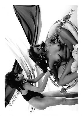 Adult Vintage B&W Photo 5x7 Bondage Sexy Ebony Lesbian Bound & Tickled 173HO