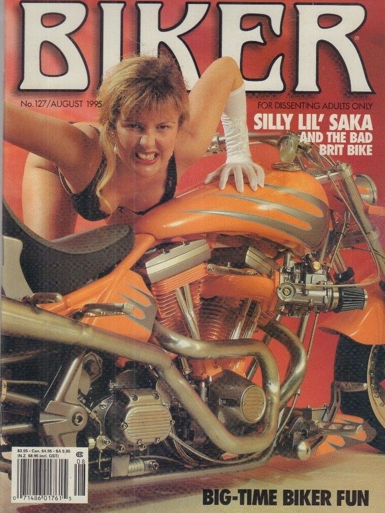 Biker Adult Magazine Silly Lil' Saka & Brit Bike August 1995 051618REP