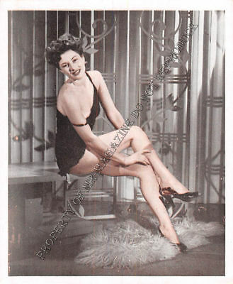 Adult Vintage B&W Photo 3.5x4 Sexy Pin Up Model Undressing Strip Tease 234HP