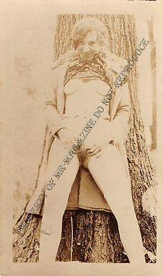 Adult Vintage B&W Photo 2.5x4 Beautiful Brunette Undressing Strip Tease 146HV