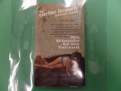 No Blonde Is an Island Adult Novel by Carter Brown 1965 Signet 032016lm-ep