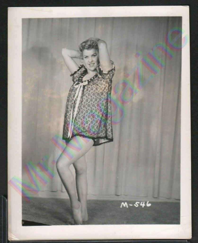 Vintage B&W Risque Pinup 4" x 5" Sexy Blonde Cheesecake BH72