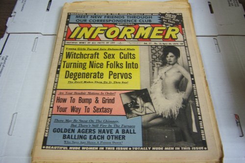 National Informer Adult Magazine"How to Bump & Grind Your Way to Sextasy" Vol.27#16 April 20, 1975