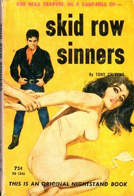 Skid Row Sinners Novel by Tony Calvano 1963 Nightstand Book 042314lm-epa2